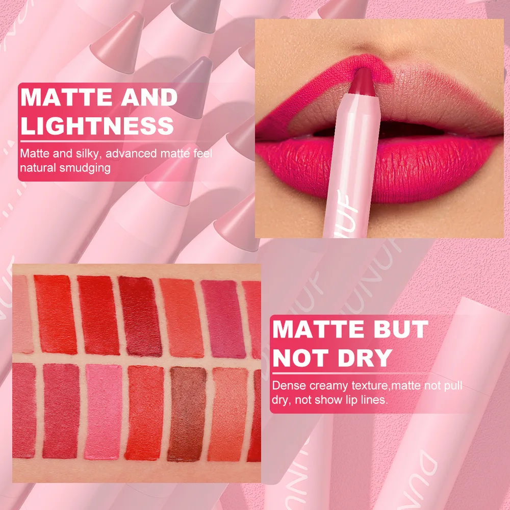 Matte Brown Lip Liner Pencil 18 Colors Red Contour Lip Tint Makeup Waterproof Nude Lipstick Crayon Pen Lip Contouring Cosmetics 3