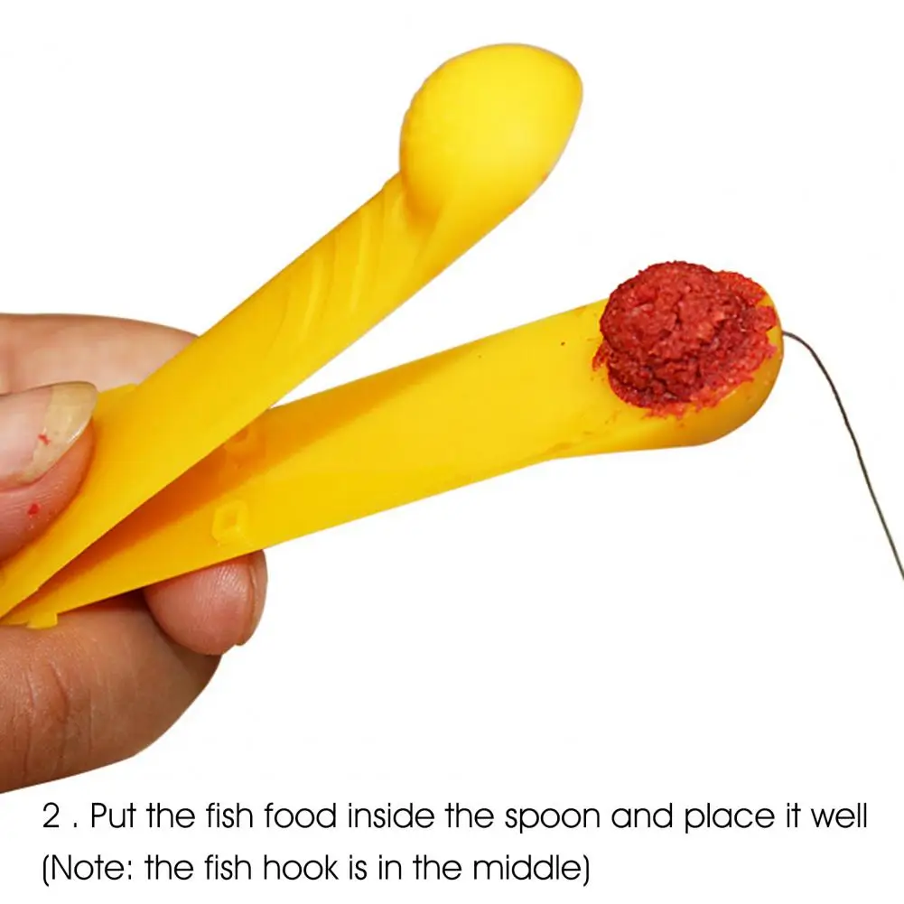 Mini Bait Making Tool Yellow Bait Maker Mini Size Baits Ball Shaper Fishing Press Spoon Tool