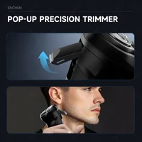 ENCHEN Blackstone Electrical Rotary Shaver for Men 3D Floating Blade Washable Type-C USB Rechargeable Shaving Beard Machine 5
