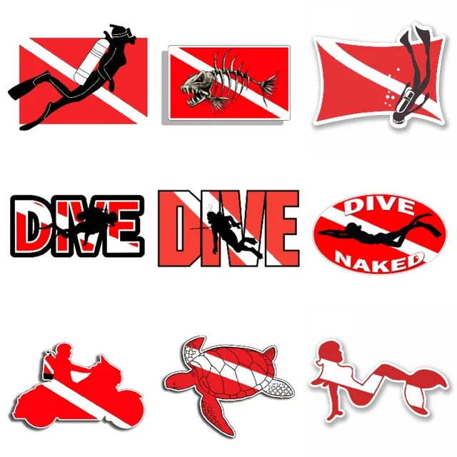 scuba diving decals