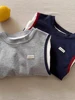 Pure Cotton Children's T-irt Fake Two-Piece Long Sve Thin Autumn Baby Clothing Boys Girls Spring Summer Autumn Winter