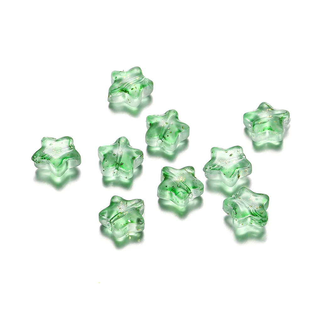 Vibrant Star-Shaped Czech Glass Beads for DIY Jewelry & Accessories (30 Pieces)