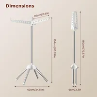 Porte-vêtements pliable pour balcon de chambre à coucher, sur pied 4