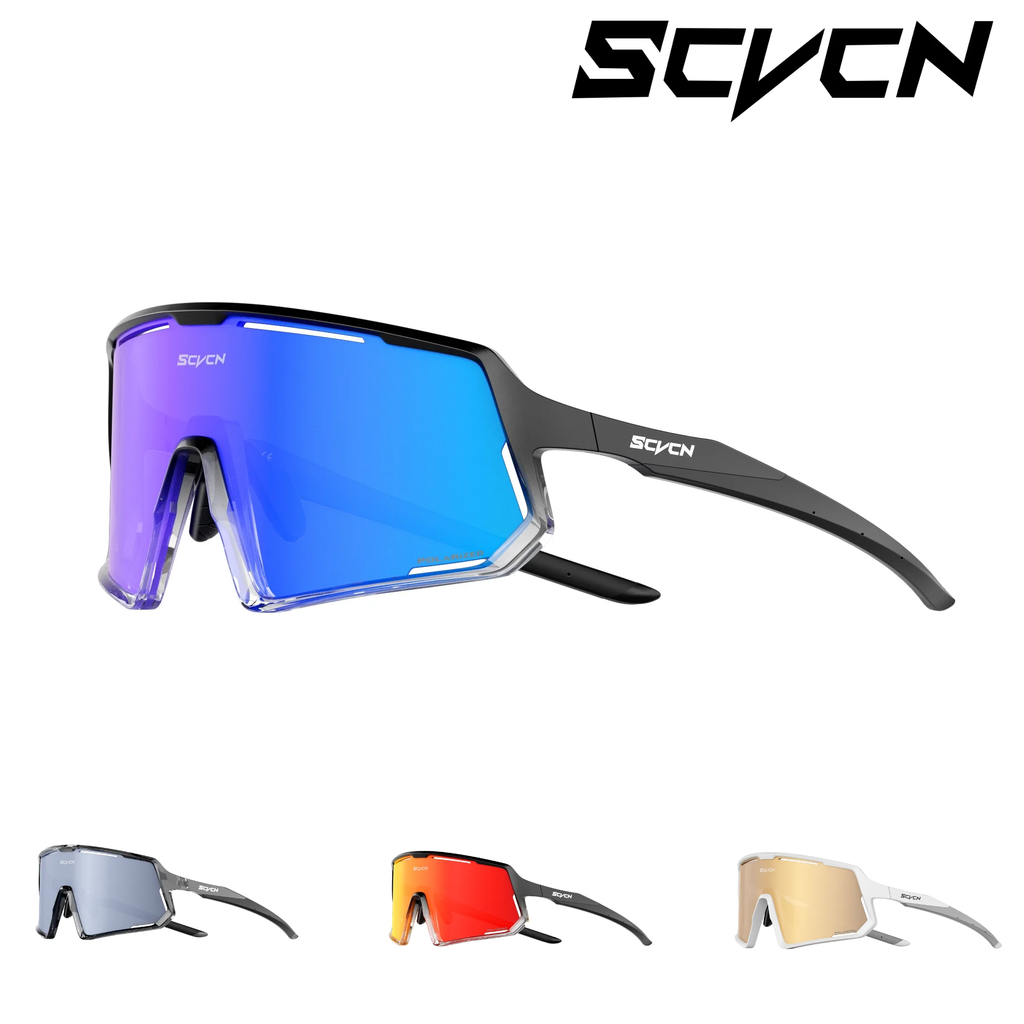 SCVCN Polarized Cycling Glasses Sunglasses for Men Women MTB Glasses Sports Driving Running Hiking UV400 Lightweight Goggles