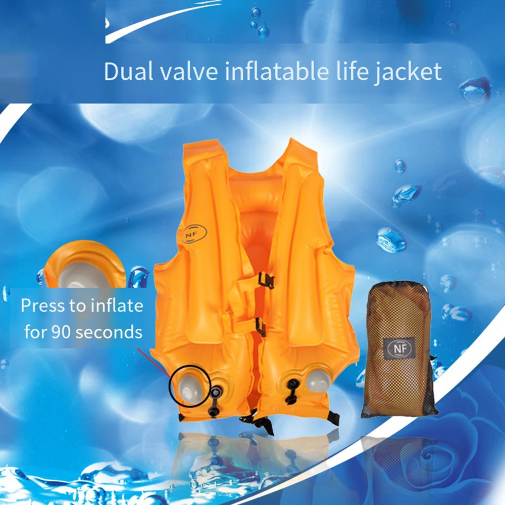Adult Inflatable Personal Flotation Device Drifting Fishing Swimming  Buoyancy Vest Press Automatic Inflatable Safety Equipment - AliExpress