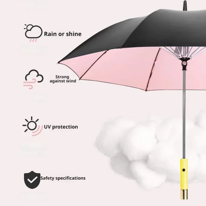 With fan cooling cooling sunshade umbrella sunny rain dualuse vinyl UV protection vinyl umbrella