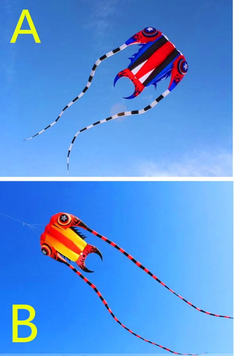 Kite Large Soft Kite Fly Trilobite Kites for Adults Ripstop Nylon Kite Reel  Jellyfish Octopus Kite Eagle Kite Factory (Color : 65sqm Red Kite) :  : Sports & Outdoors