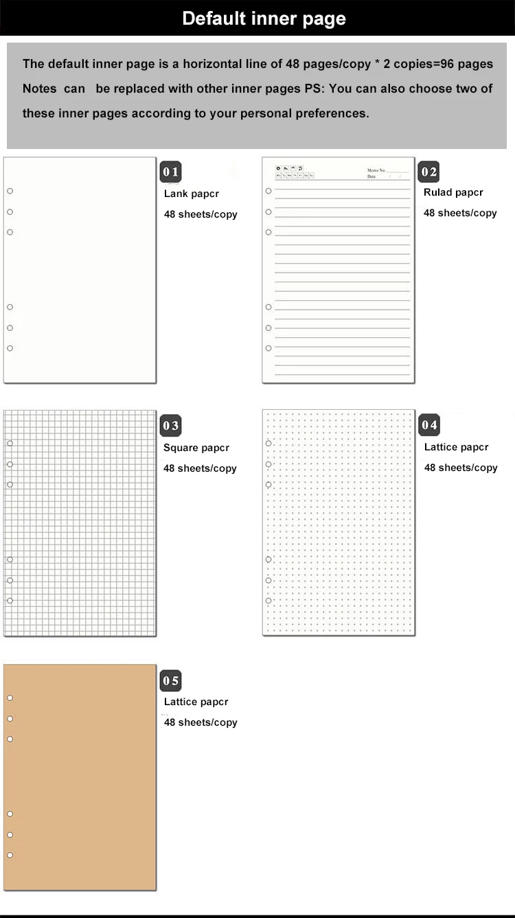 AIGUONIU Vintage-Notizbuch mit Ringen, A7-Format, Tagesplaner, Tagebuch, Skizzenbuch zum Zeichnen von Schreibwaren – Detail 12