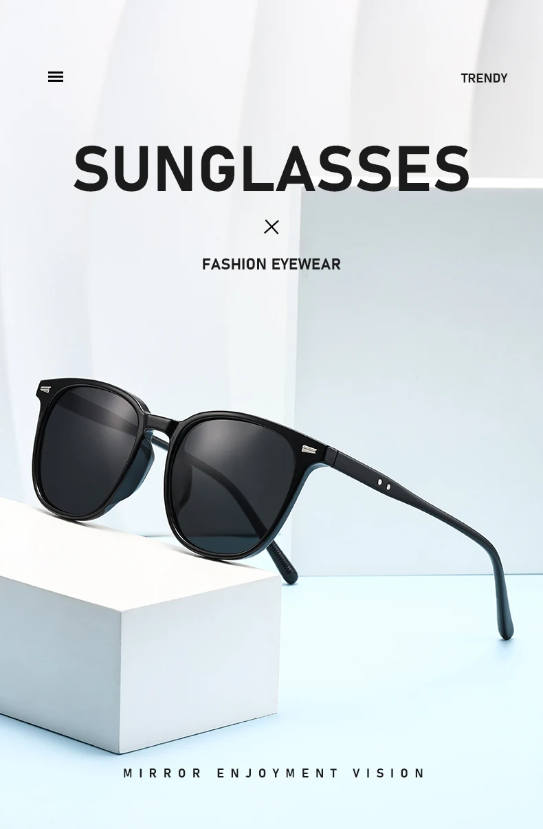 Neue quadratische Sonnenbrille für Männer und Frauen, Retro-UV-beständige Sonnenbrille, modische No-Make-up-Schlankheits-Sonnenbrille für Frauen 3069 – Detail 4