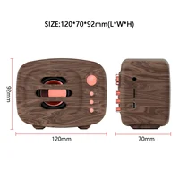 Mini Retro Bluetooth Speaker BT TF Card AUX Four Play Modes Noise Reduction Hands-free Calling Wireless Stereo Music Player 1
