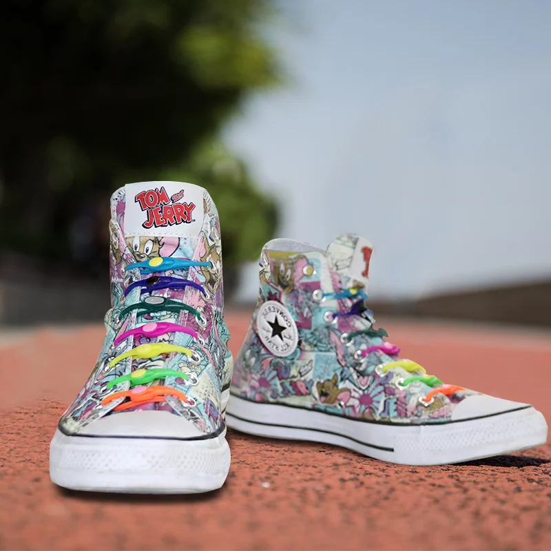 12 Teile/satz Silikon Elastische Schnürsenkel Keine Krawatte