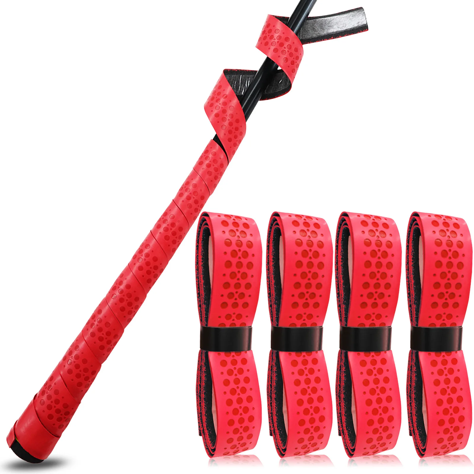 

4 Pcs Set 40 Inch Anti-slip Bat Grip Tape for Baseball Sport Precut and Full Adhesive Back Wrap Tapes Training Drop Shipping