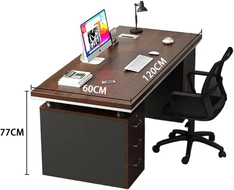 مكتب تنفيذي مع خزانة تخزين 120x60 سم