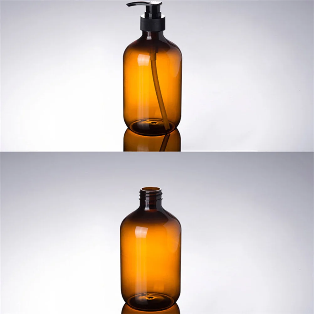 300 Ml Soap Dispenser Pump Hand Refillable Squeeze Bottles Liquid Sample Containers Brown Travel 6