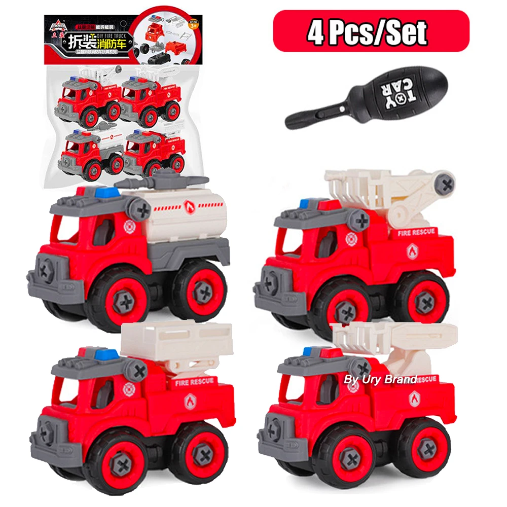 

DIY Nut Disassembly City Engineering Truck Car Excavator Bulldozer Screw Creative Tool Education Toys Model for Kids Under 3 Yrs