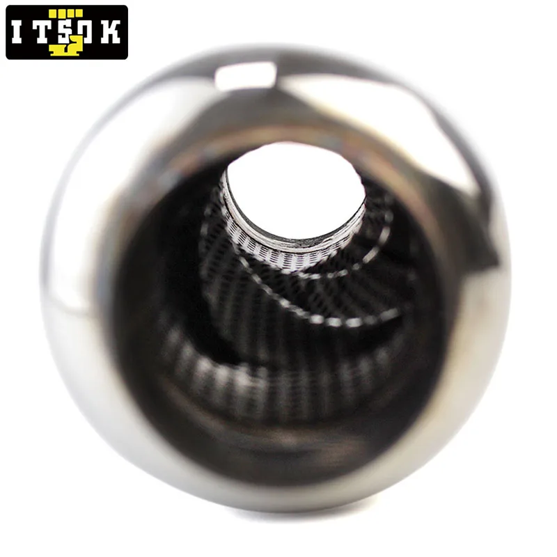 Stainless Steel Car Exhaust Pipe Muffler 51mm 63mm Racing JDM Universal Exhaust Tip Tail Throat Silencer exhaust assembly