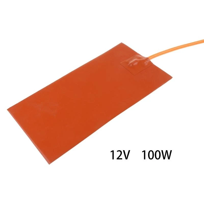 152X304mm 100W 실리콘 가열 패드 히터 매트에 유연한 피자 뜨거운 음식 배달 가방 12V 분리형 전원 케이블 포함