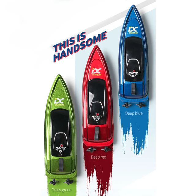 805 Mini RC Boat Radio Remote Controlled High Speed Ship with LED Light Palm Boat Summer Water Toy Pool Toys Models Gifts 4