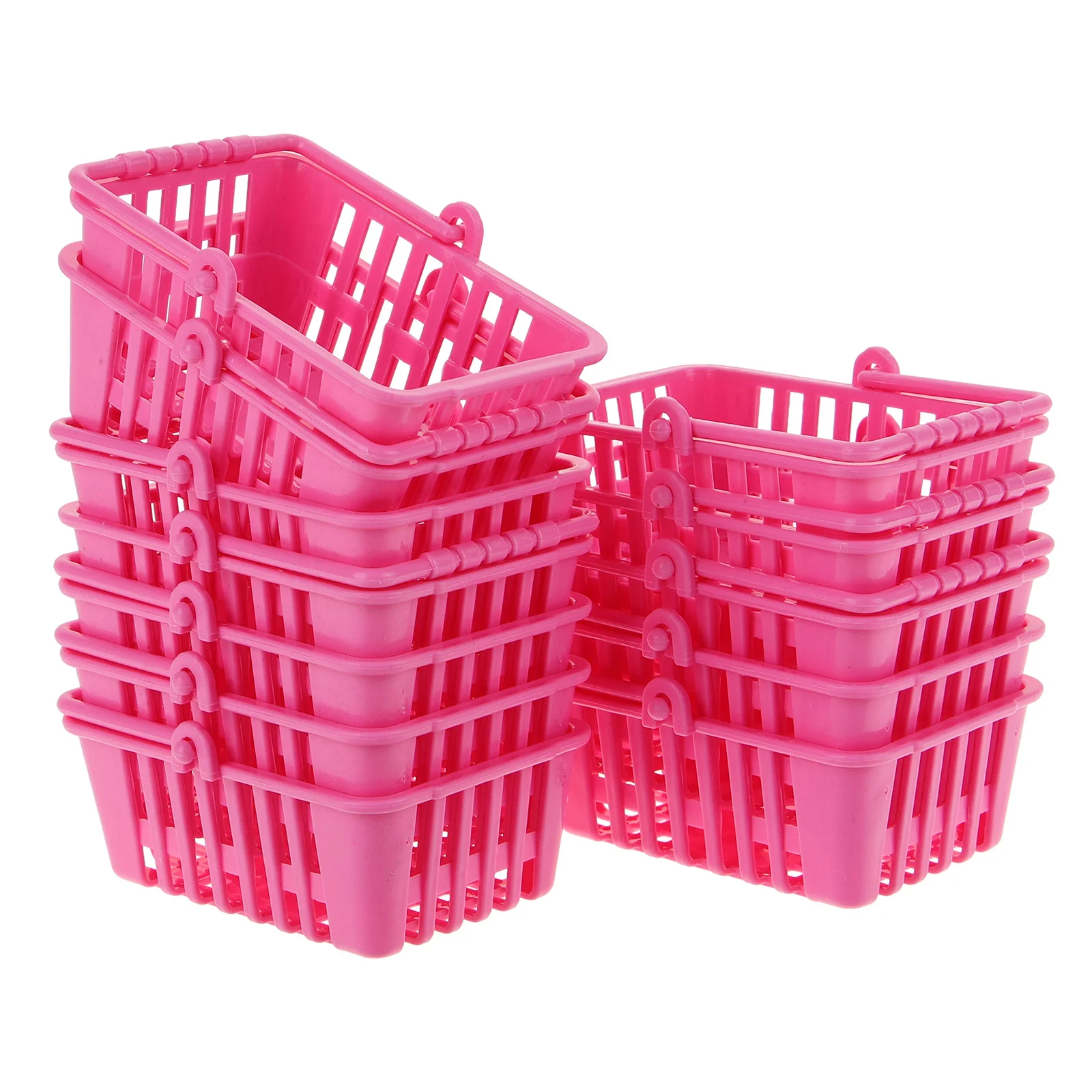 12 Pcs House Shopping Basket Tiny Mini Baskets with Handles Picnic Grocery Toy Children Room Miniature 2