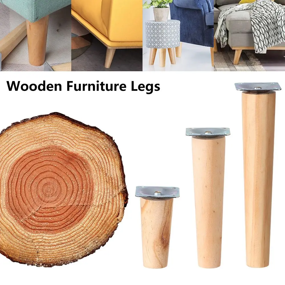 Nightstand Storage Box Leg Tapered Feet Wooden Furniture Legs Practical Computer Desk Sofa Chair Furniture Accessories