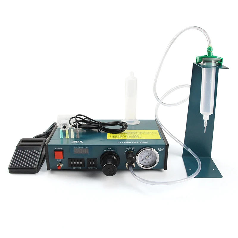 ZB983A Glue Dispenser 220V Semi-Automatic Liquid Glue Injection Machine Manual Precision Industry Dispensing Machine