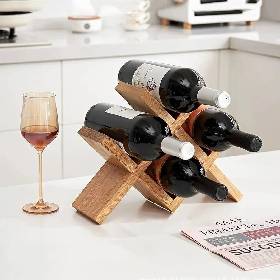 Solid Rack Wood Display Rack/Standing And Countertop Wine Storage Shelf ...