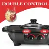 220V 1600W Oven Hot Pot Electric Multi Cooker Durable Hotpot Non-Stick BBQ Roasting Baking Plate for Barbecue Kitchen Cookware 3