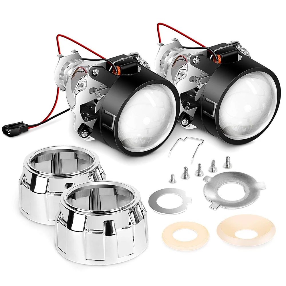 

Universal 2.5 Inch Bi-Xenon Projector Lenses Driving Light DRL Headlights H4 H7 9005 9006 H1 HID/LED Car Retrofit Styling Use