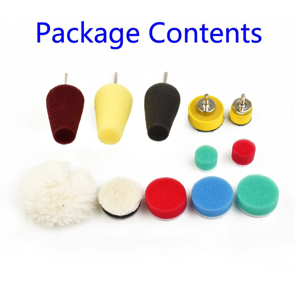 

13pcs Buffing Pad Polishing Sponge Car Wheel Detail Cleaning Wash Polish Cleaner Clean Tool For Drill