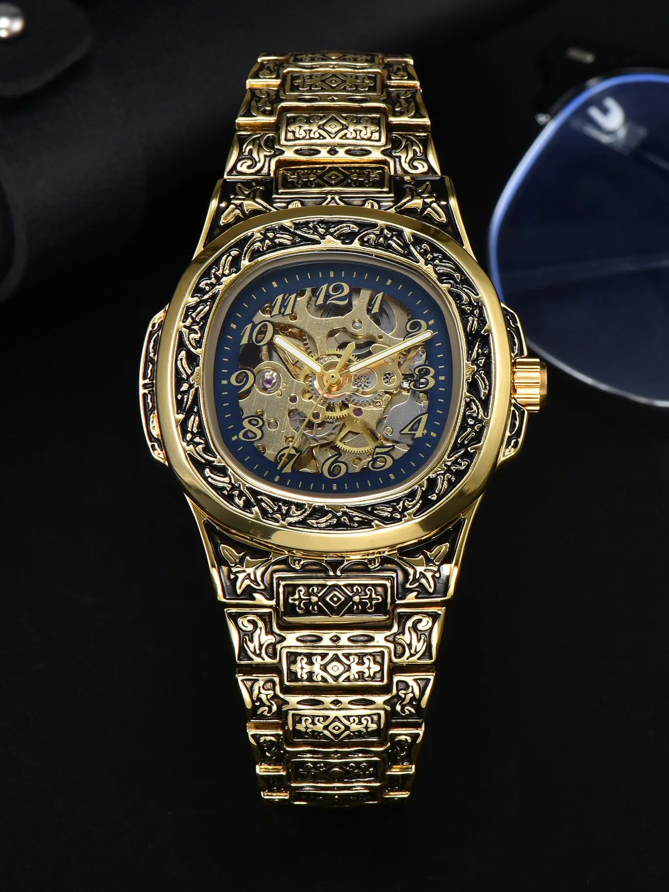 Men's Luxury Automatic Skeleton Watch - Retro Alloy Steel, Waterproof, Perfect