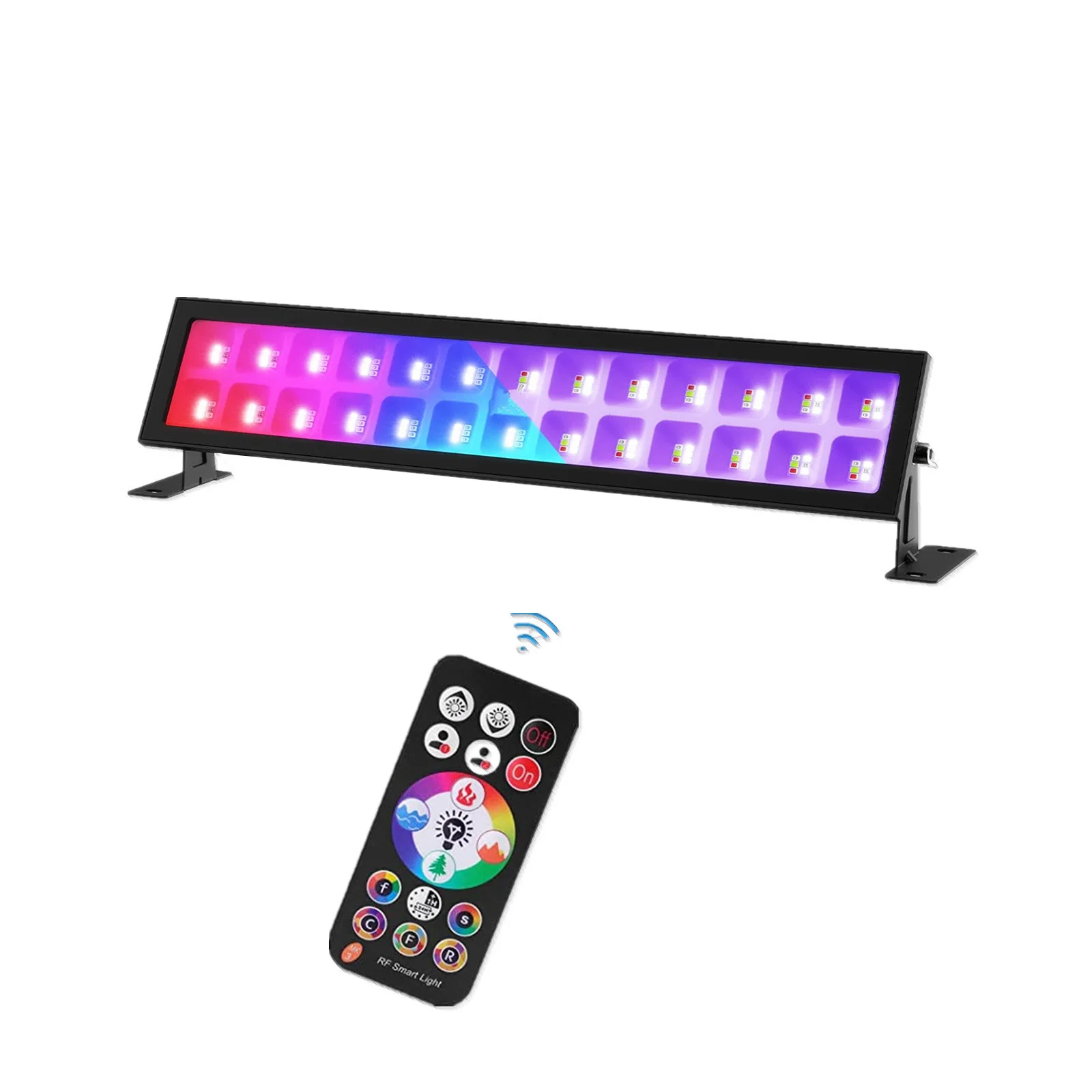 48W 72LEDs RGB Light UV Black Light Wall Washer Bar Stage Lights for Gallery Church Wedding Birthday Party Stage Lighting