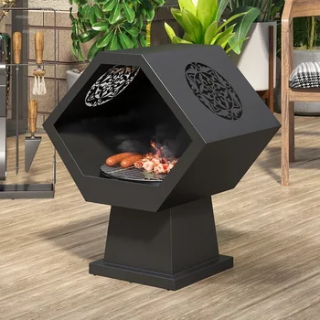 Chauffage de Patio moderne, Pot de feu au charbon de bois d'intérieur, poêle en carbone, chauffage au bois de chauffage pour la maison, Barbecue d'extérieur, poêle chauffant sans fumée 1