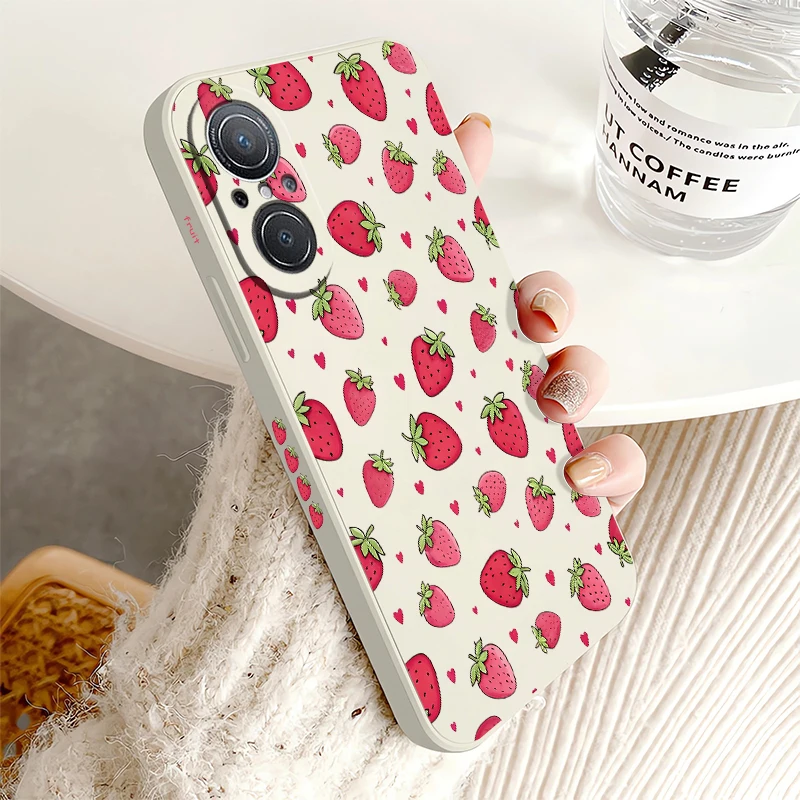 Strawberry Shockproof Matte Silicone Soft TPU Phone Case