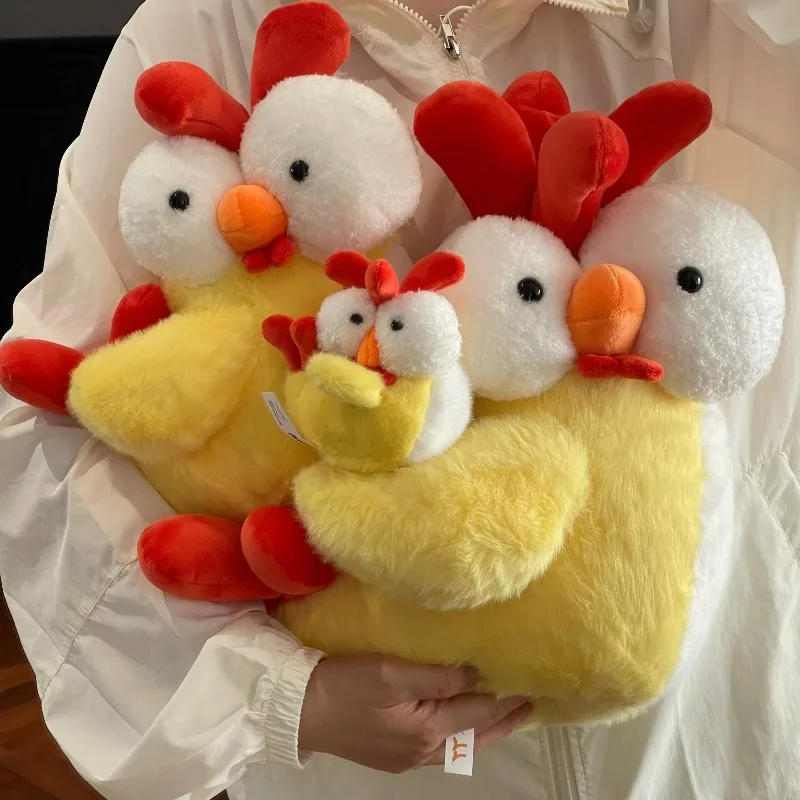 A Cup of Chicken Doll with Protruding Eyes Plush Toy Pillow To Give To Friends and Girlfriends with Creative and Cute Design