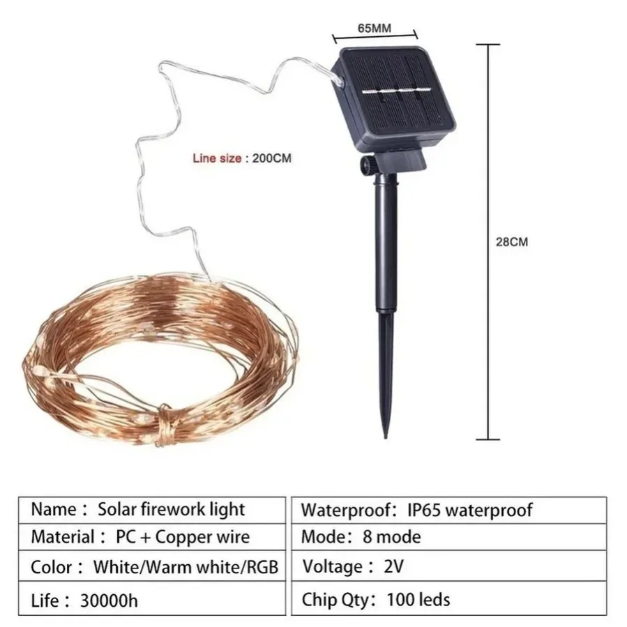 32m/22/12/7m Solar Led Light Outdoor Festoon Lamp Garden Outdoor Fairy Garland String Christmas Decor Lighting Strip Waterproof 5