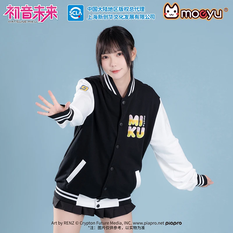 Moeyu Miku Baseball Uniform Jacket for Women Men Coat Cosplay Costume Autumn Jackets Winter Hoody Streetwear 3
