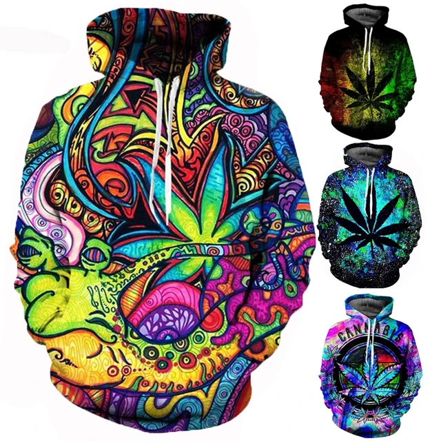 Weeds Leaf Print 3D Hoodie
