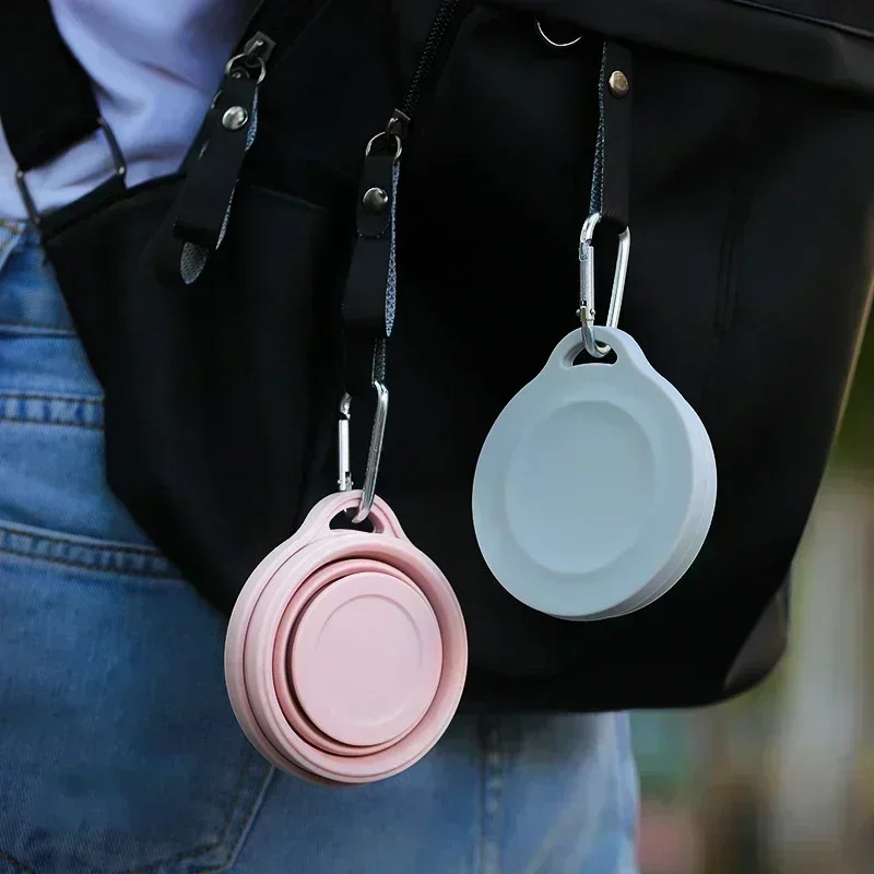 180ml Foldable Large Capacity Cup Mini Telescopic Cup Silicone Portable Tea Outdoor Travel with Lid Coffee Telescopic folding cup