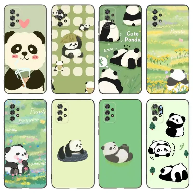 Custodia Per Telefono Panda Carina Per Samsung A91 80 70 53 42 32 30 20 A50 30S 50S 21S 20S A20E Custodia Per Telefono Nera