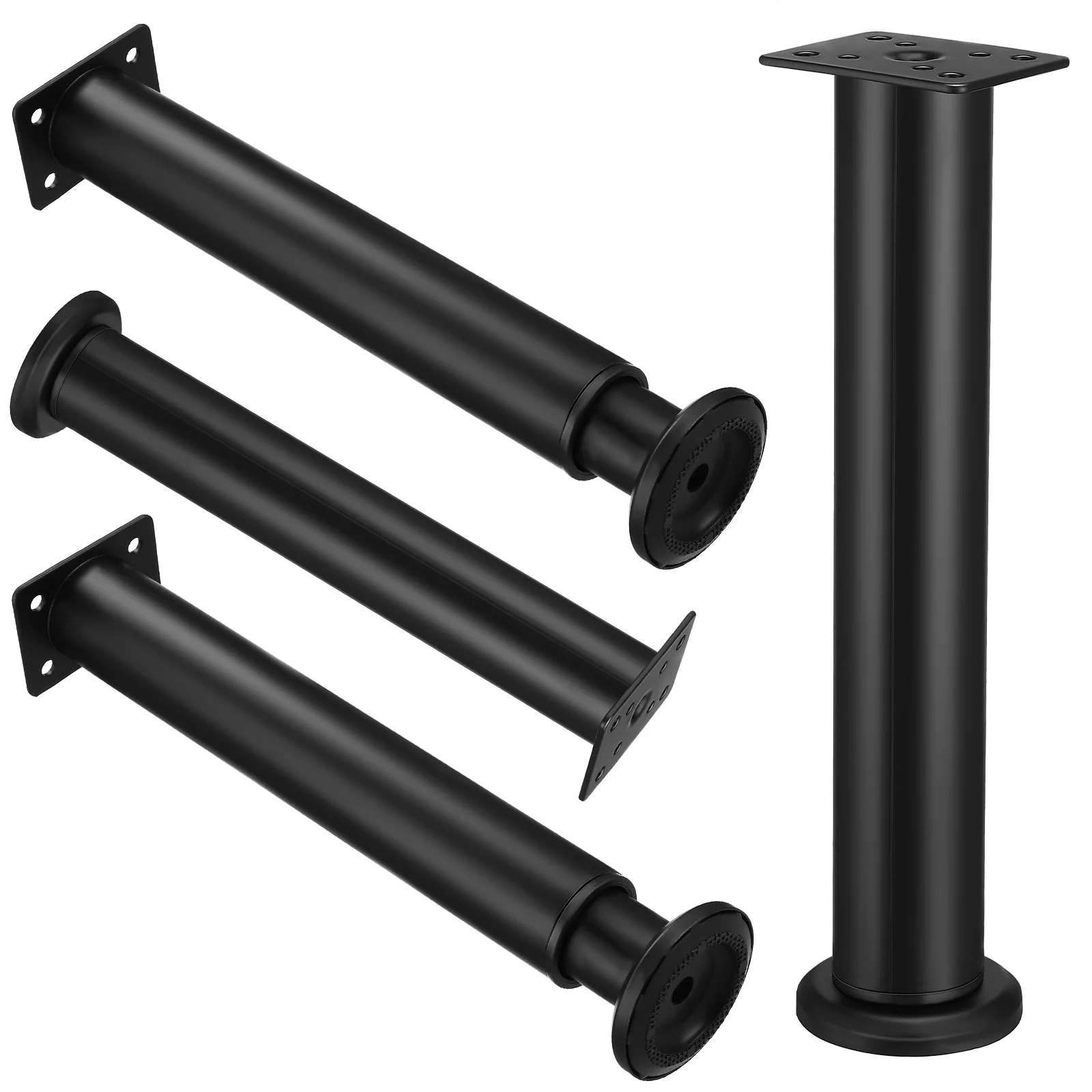 

4 Pcs Furniture Support Legs Feet Riser Leveling Desk Risers Adjustable Carbon Steel Cabinet For