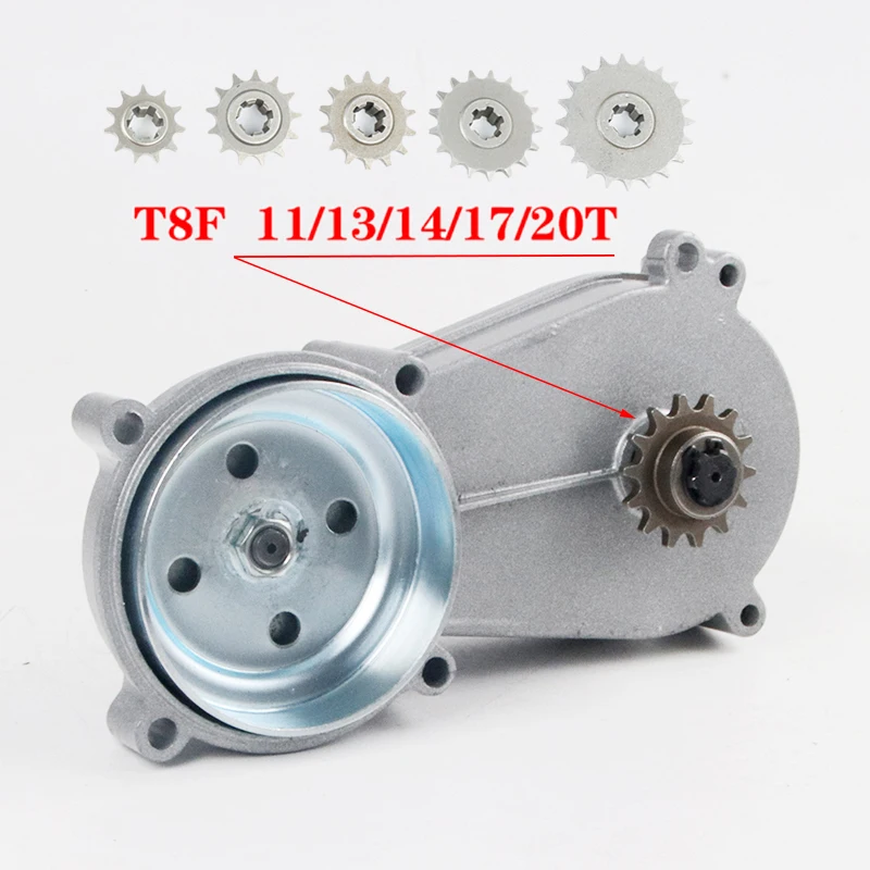 Silver T8F 11 13 14 17 20 Tooth Dual Chain Clutch Gear Box Per 43Cc 47Cc 49Cc Mini Moto Pit Dirt Bike Quad Atv Buggy Go Kart