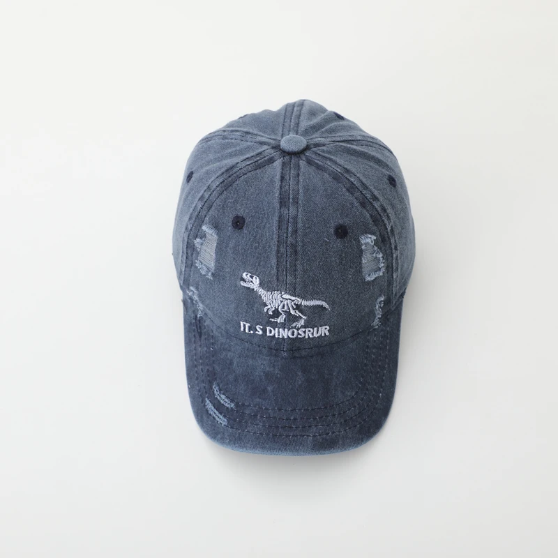 Children 's Sports Hats School Baby Boys Baseball 2025 Summer Embroidered Dinosaurs Outdoor Kids Caps for 2-8Years Adjustable