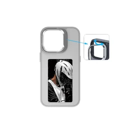 NFC Ink Screen Phone Case with Stand and Customizable Image Display for iPhone 13 Pro Max(6.7