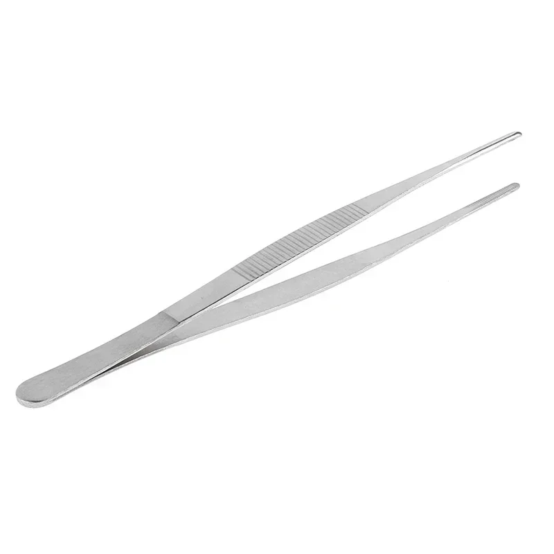 Stainless Steel 430 Anti-iodine Medical Tweezers Long Straight Forceps 12.5cm-30cm Straight Head Elbow Thicken DIY Tweezer Tools tweezer tool