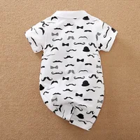 Baby Boys Outfit Infant Clothes Toddler Jumpsuit Costume Romper Onesie Summer 0-18 Months Print Clothes 100% Cotton Short Sleeve 2