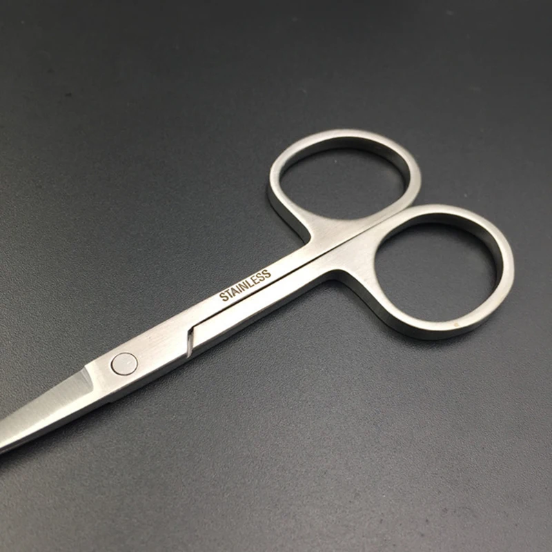 Professional Stainless Scissor Manicure Tool For Nails Eyebrow Nose Eyelash Cuticle Scissors Curved Pedicure Scissors Makeup Tool manicure scissors stainless steel scissors beauty scissors