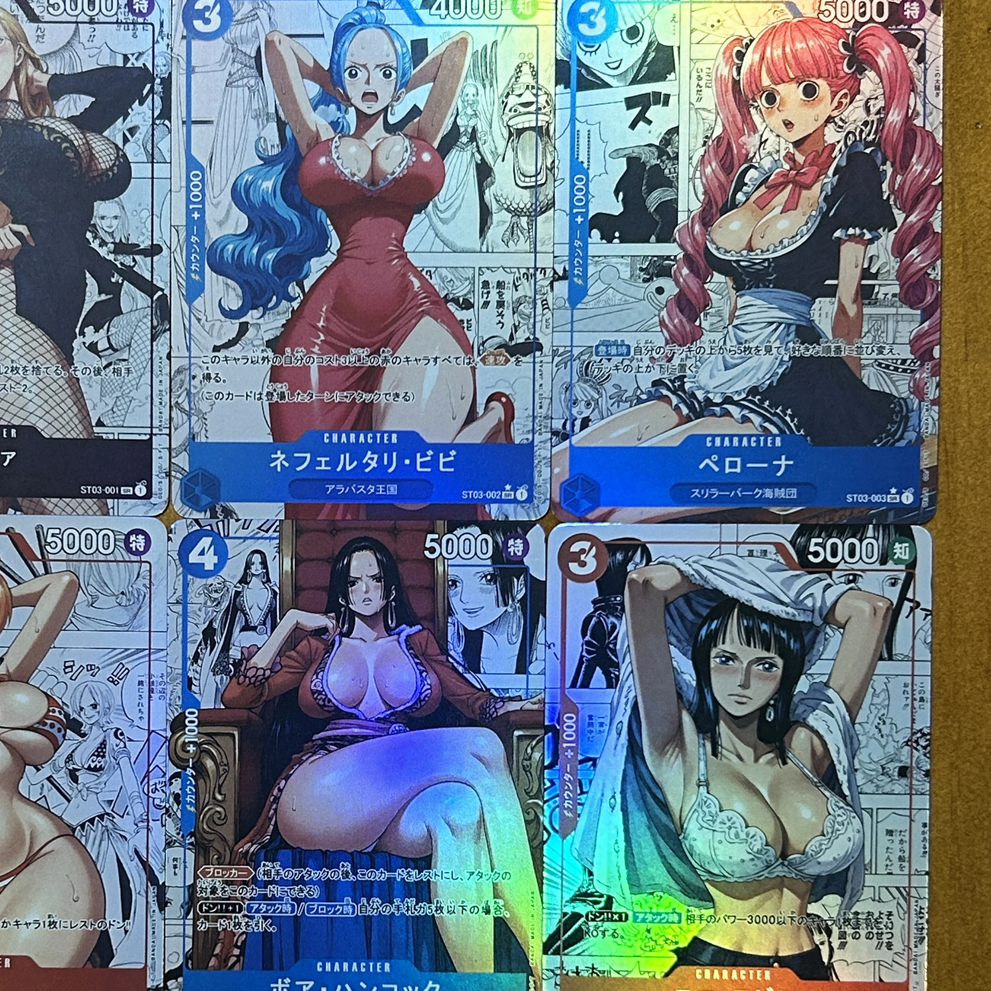 Diy One Piece Perona Hancock Yamato Nami Robin Ulti Vivi Flash Card 9Pcs/set collectible card game toy