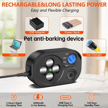 Pet Ultrasonic Anti-barking Device Supplies Charging Anti-disturbance Safety Training Indoor Outdoor Accessories Pet Products 1