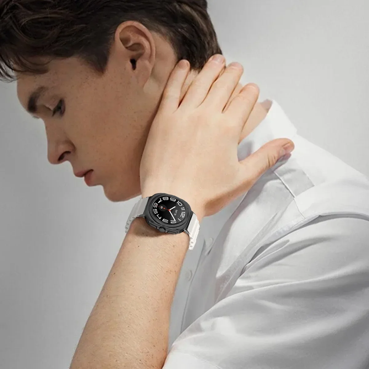 سوار سيليكون بحري لساعة سامسونج جالاكسي ، حزام ريا...