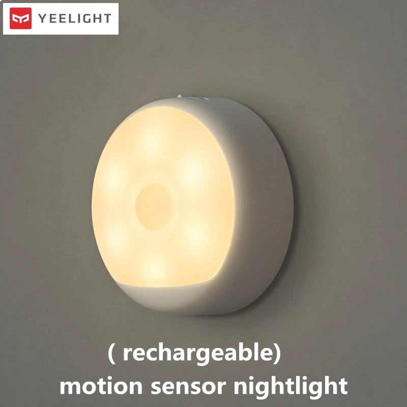Yeelight LED night Light Motion Sensor light Rechargeable Rechargeable Smart home lamp For Bedroom wardrobe hallway led lamp smart night lamp smart led bulb smart motion sensor led rhythm lamp